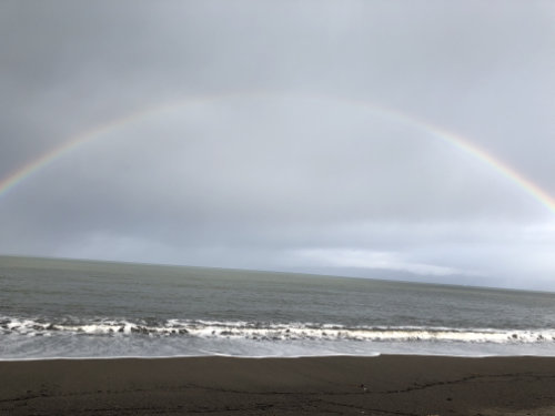 Rainbow over the beach