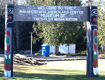 Makah Tribal Nation Museum sign