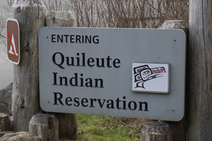 Quileute Tribal Nation sign