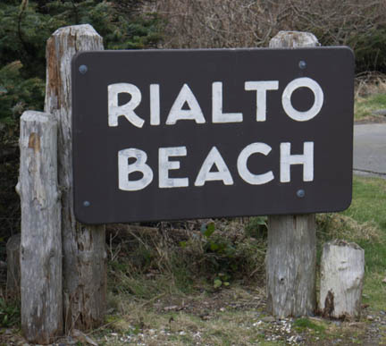 Rialto Beach sign